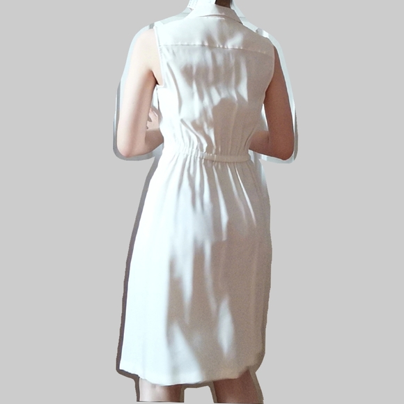 NWT White H&M knee length collared dress ⚪️ - Picture 4 of 4